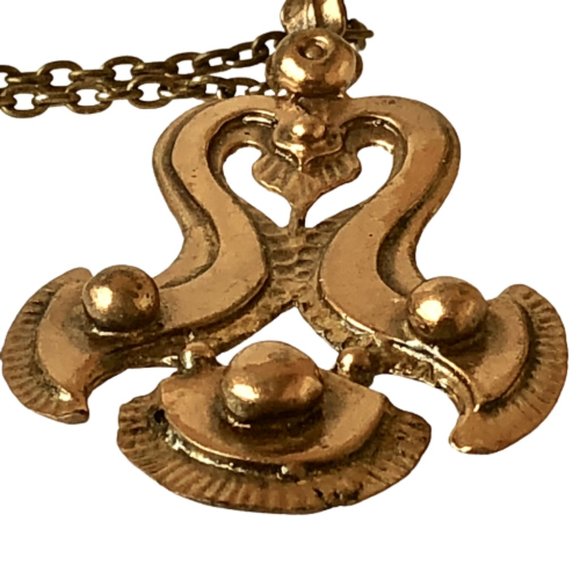 Finland Seppo Tamminen Vintage Necklace & Pendant Bronze Signed - Picture 4 of 13